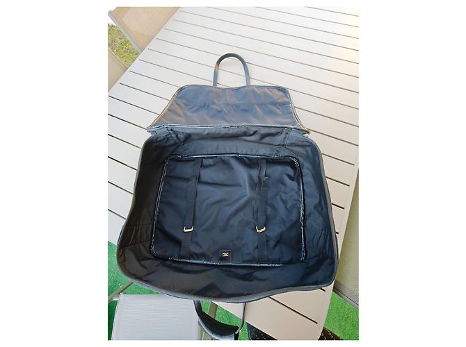 Borsa da viaggio Longchamp in pelle nera Nero - vista 13