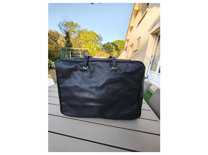 Borsa da viaggio Longchamp in pelle nera Nero - vista 2