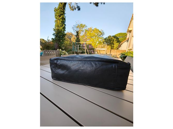 Borsa da viaggio Longchamp in pelle nera Nero - vista 3