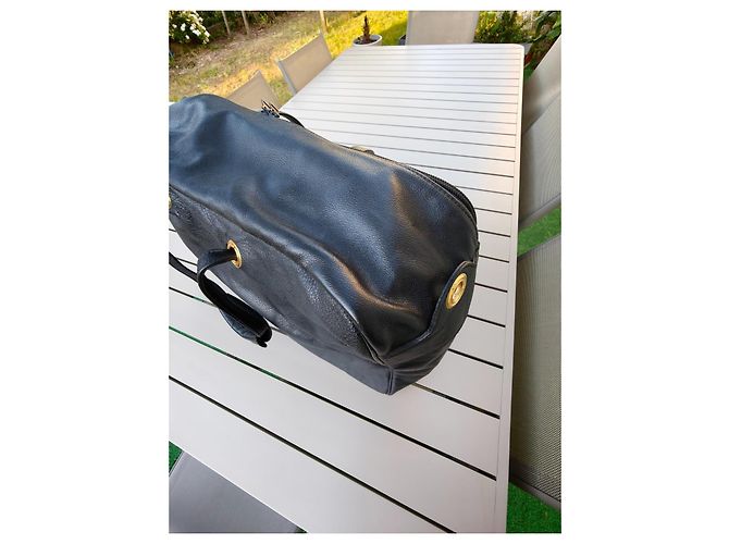 Borsa da viaggio Longchamp in pelle nera Nero - vista 6