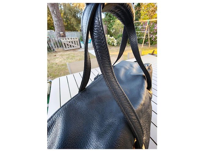 Borsa da viaggio Longchamp in pelle nera Nero - vista 9