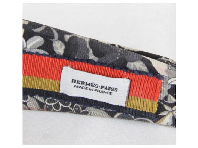 Hermès HERMES Fascia per Capelli in Seta Elsa Bloom in Nero - vista 7