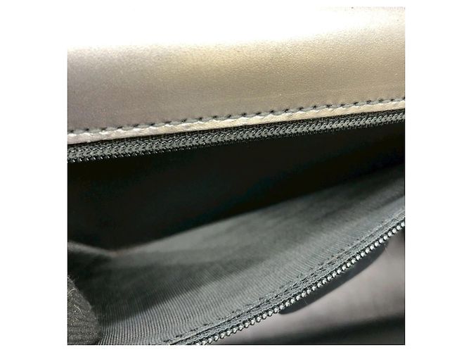 Borsa a spalla in pelle grigia Gucci Marrone - vista 11