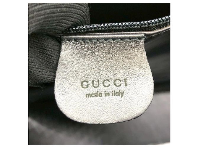 Borsa a spalla in pelle grigia Gucci Marrone - vista 12