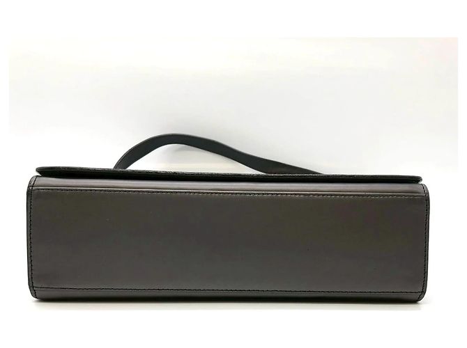 Borsa a spalla in pelle grigia Gucci Marrone - vista 3