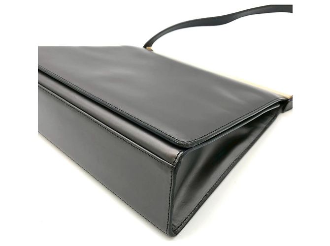 Borsa a spalla in pelle grigia Gucci Marrone - vista 4