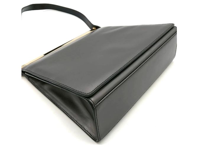 Borsa a spalla in pelle grigia Gucci Marrone - vista 5