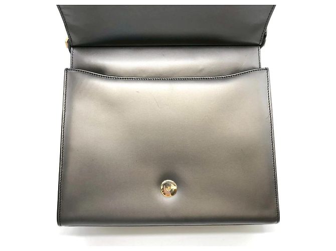 Borsa a spalla in pelle grigia Gucci Marrone - vista 9