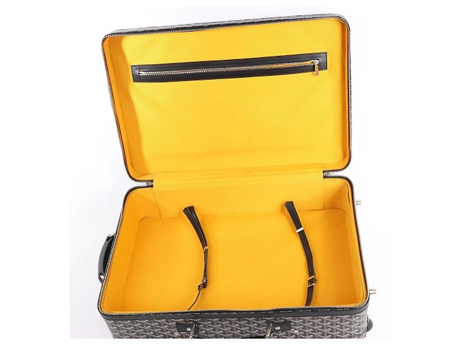 Bolsa de viagem Goyard Trolle PM em PVC e couro marrom - vista 10