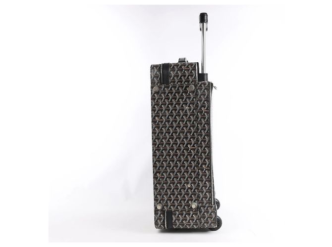 Bolsa de viagem Goyard Trolle PM em PVC e couro marrom - vista 3