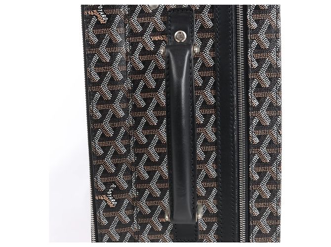 Bolsa de viagem Goyard Trolle PM em PVC e couro marrom - vista 6