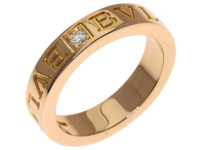 Bulgari Bvlgari Double Logo 1P Diamantring aus 18K Roségold - Ansicht 2
