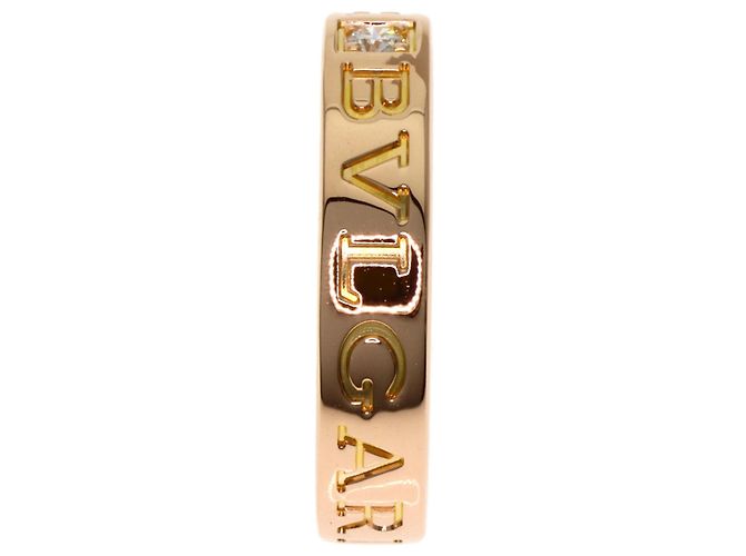 Bulgari Bvlgari Double Logo 1P Diamantring aus 18K Roségold - Ansicht 3