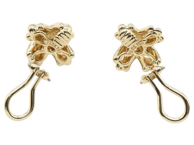 Orecchini a croce in oro giallo 18K Tiffany & Co. D'oro - vista 3