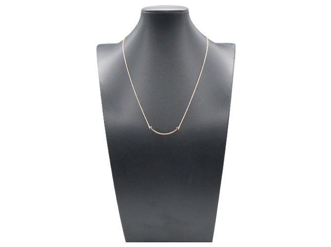 Collana T Smile Small in oro rosa 18K di Tiffany & Co. D'oro - vista 5
