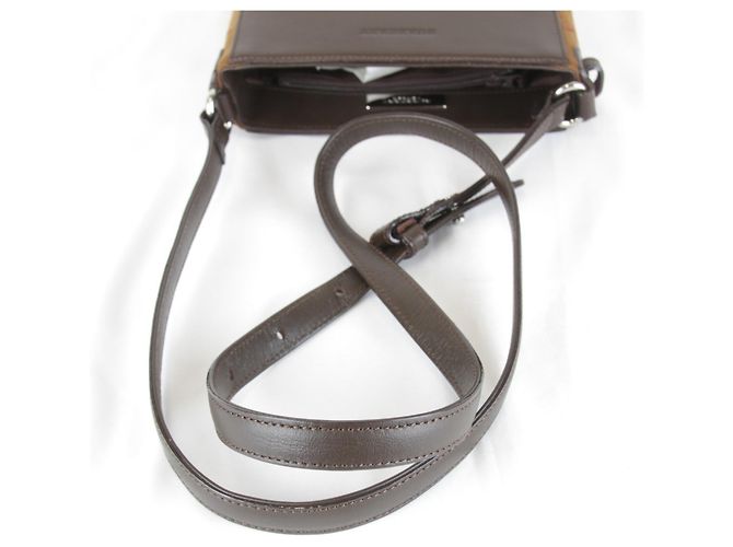 Borsa a Spalla Burberry London Stitch Marrone - vista 10
