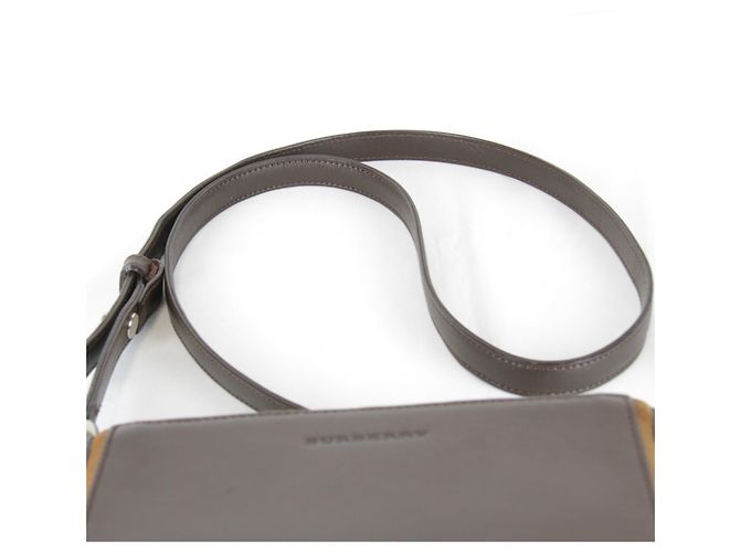 Borsa a Spalla Burberry London Stitch Marrone - vista 11