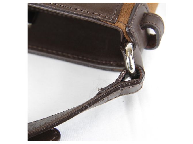 Borsa a Spalla Burberry London Stitch Marrone - vista 12