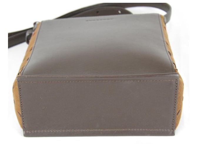 Borsa a Spalla Burberry London Stitch Marrone - vista 7