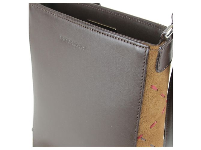 Borsa a Spalla Burberry London Stitch Marrone - vista 8