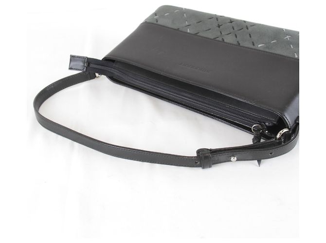 Borsa a Spalla Stitch di BURBERRY LONDON Marrone Nero - vista 8