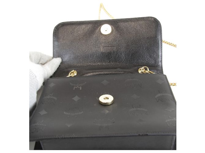Borsa mini a catena 2 in 1 MCM Visetos Nero - vista 11