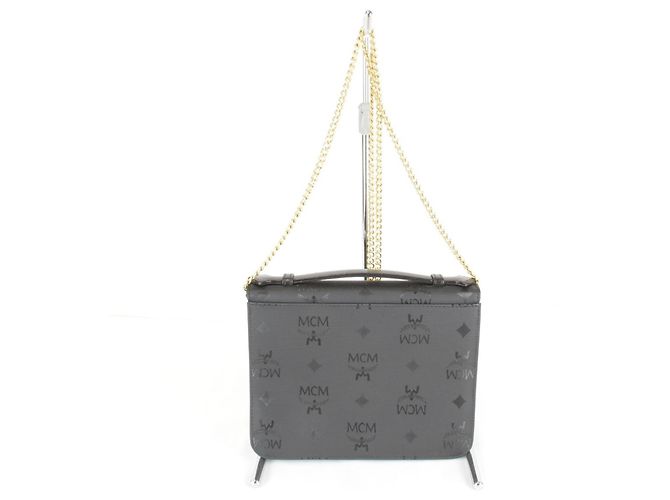 Borsa mini a catena 2 in 1 MCM Visetos Nero - vista 2