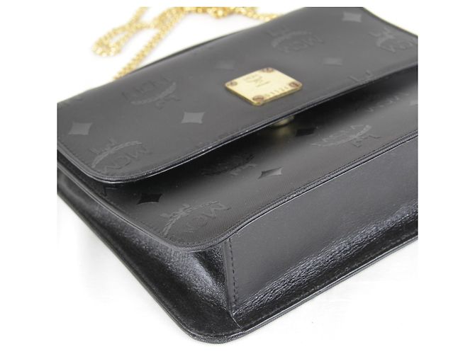 Borsa mini a catena 2 in 1 MCM Visetos Nero - vista 6