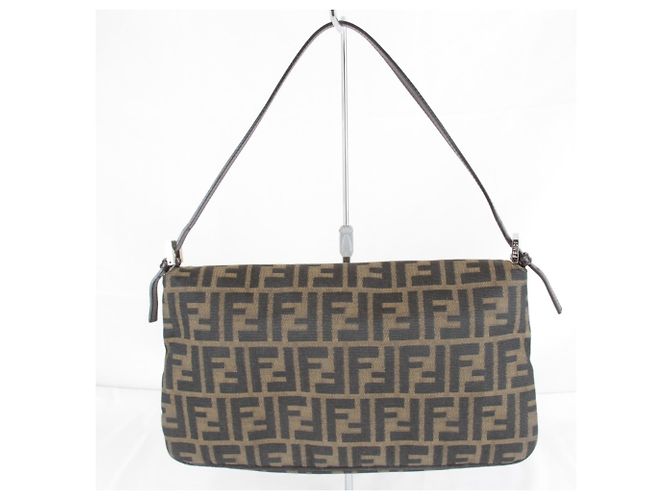Borsa a Spalla Mamma Bucket Zucca di Fendi Marrone Cachi - vista 2