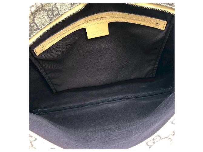Borsa a spalla GG Supreme gialla Gucci Giallo - vista 11
