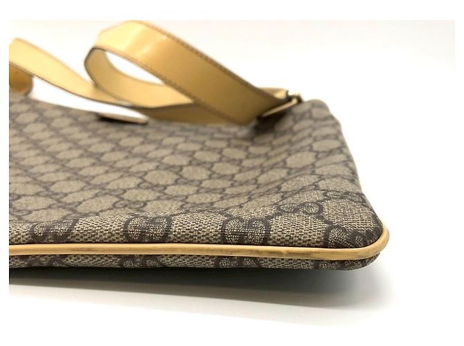 Borsa a spalla GG Supreme gialla Gucci Giallo - vista 3