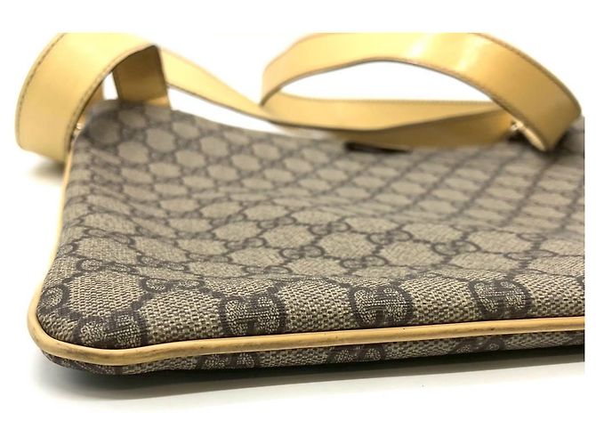 Borsa a spalla GG Supreme gialla Gucci Giallo - vista 4