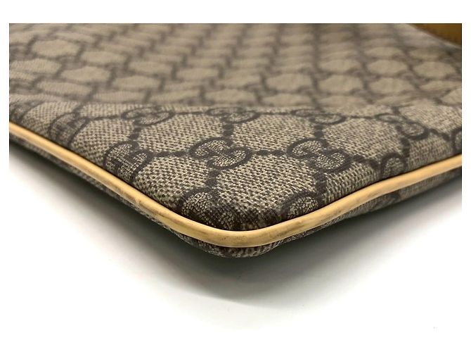 Borsa a spalla GG Supreme gialla Gucci Giallo - vista 5