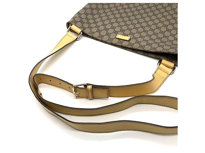 Borsa a spalla GG Supreme gialla Gucci Giallo - vista 7