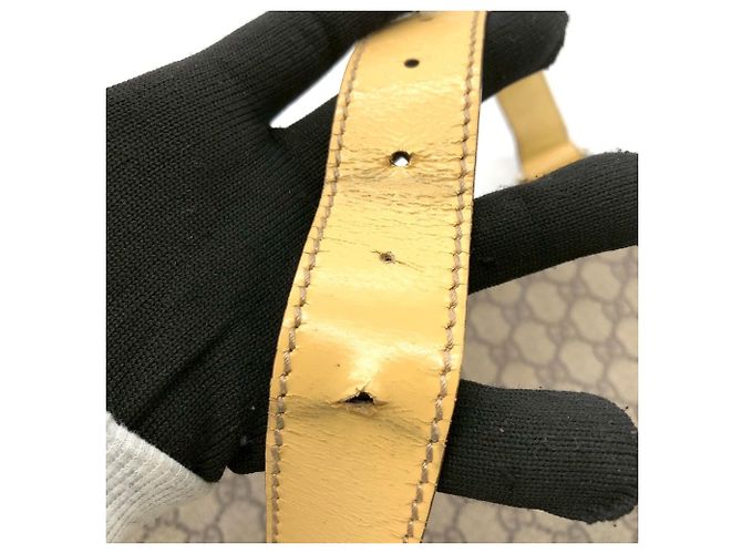 Borsa a spalla GG Supreme gialla Gucci Giallo - vista 8