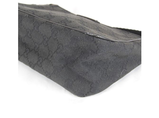Mini borsa a mano in tela GG nera Gucci Nero - vista 5