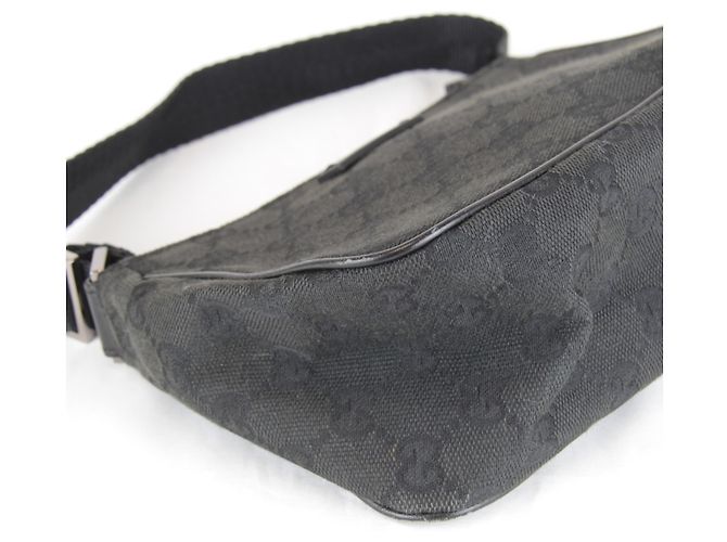 Mini borsa a mano in tela GG nera Gucci Nero - vista 6