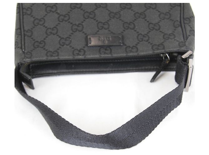 Mini borsa a mano in tela GG nera Gucci Nero - vista 8