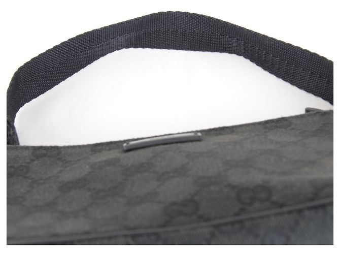Mini borsa a mano in tela GG nera Gucci Nero - vista 9