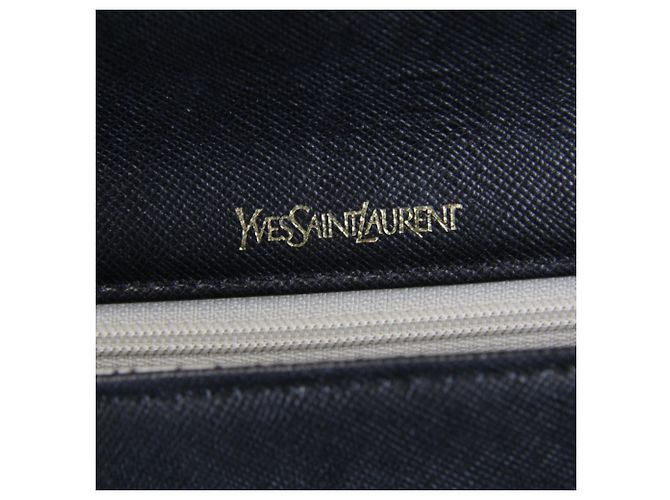 Clutch in pelle nera Saint Laurent Nero - vista 11