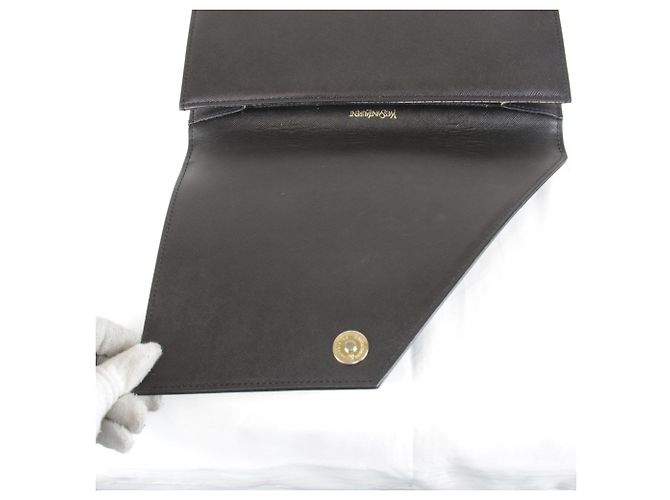 Clutch in pelle nera Saint Laurent Nero - vista 9