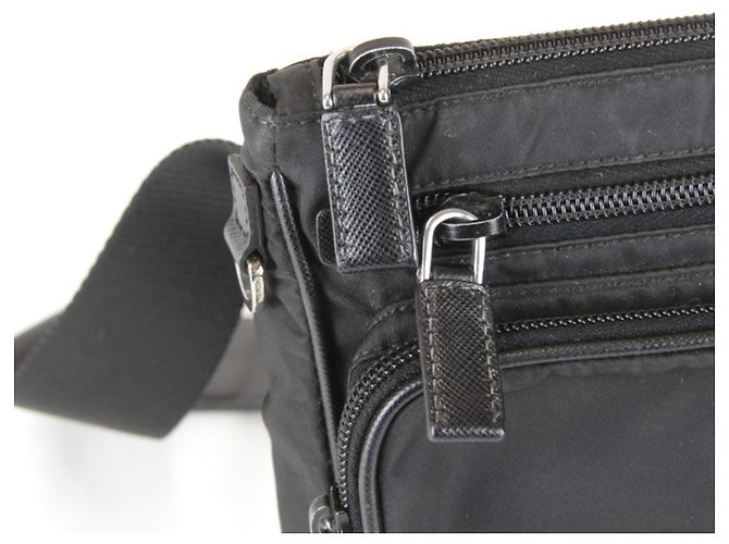 Marsupio Prada Saffiano in nylon nero - vista 12