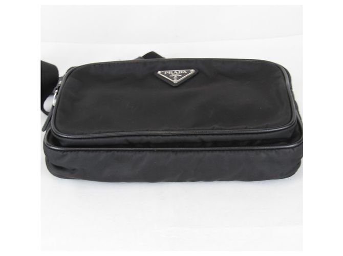 Marsupio Prada Saffiano in nylon nero - vista 7