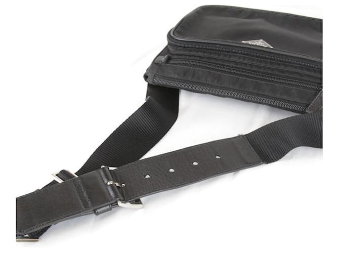 Marsupio Prada Saffiano in nylon nero - vista 8
