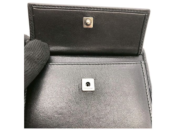Billetera de cuero bi-fold Gancini de Salvatore Ferragamo Negro - vista 10