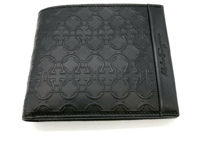 Billetera de cuero bi-fold Gancini de Salvatore Ferragamo Negro - vista 2