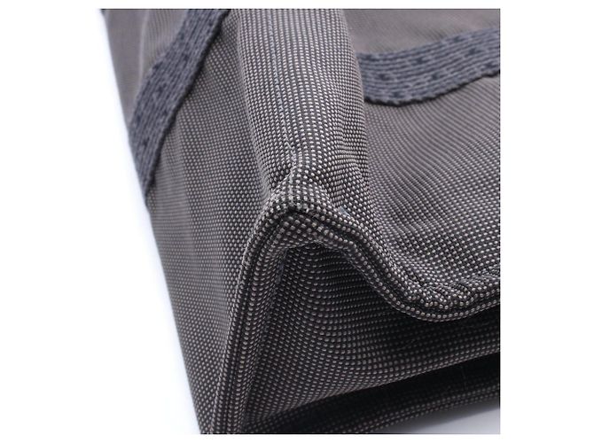 Hermès Herline MM Tote Bag aus grauem Nylon Braun - Ansicht 6