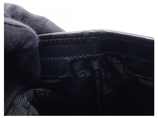 Borsa tote in tela e pelle nera Gucci Nero - vista 6