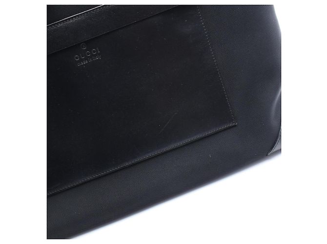 Borsa tote in tela e pelle nera Gucci Nero - vista 7