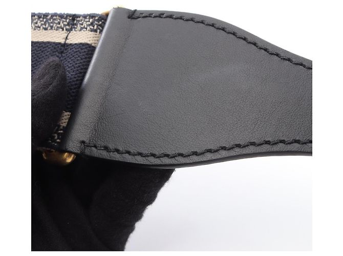 Marine bestickter Gürtel von Christian Dior Marineblau - Ansicht 7